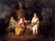 WATTEAU, Antoine, Party of Four